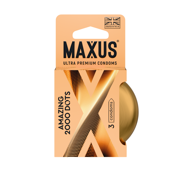 Презервативы рельефные "Maxus 2000 Amazing Dots" 2000 точек, 3шт 